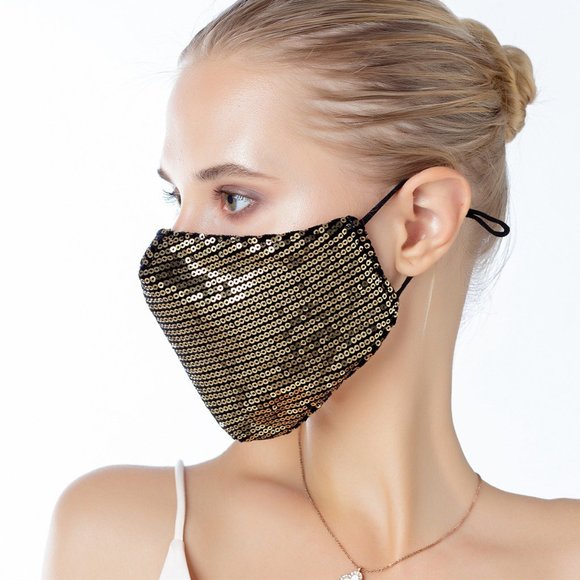 Accessories - One Piece Cotton Face Masks with Elastic Ear Loops
